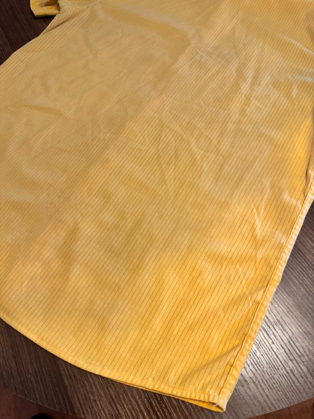 Roark Men’s Short Sleeve Button Down Shirt Gold Mustard Yellow Textured - Large - Picture 11 of 12